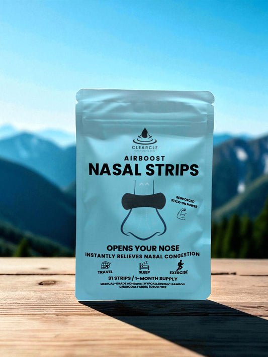ClearCle AirBoost Nasal Strips – 31 Strips (1-Month Supply)